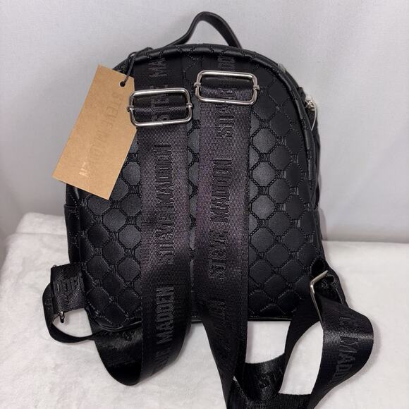 Steve Madden Black BBLOGO Backpack w/ Tassel Clasp NWT - Picture 7 of 12